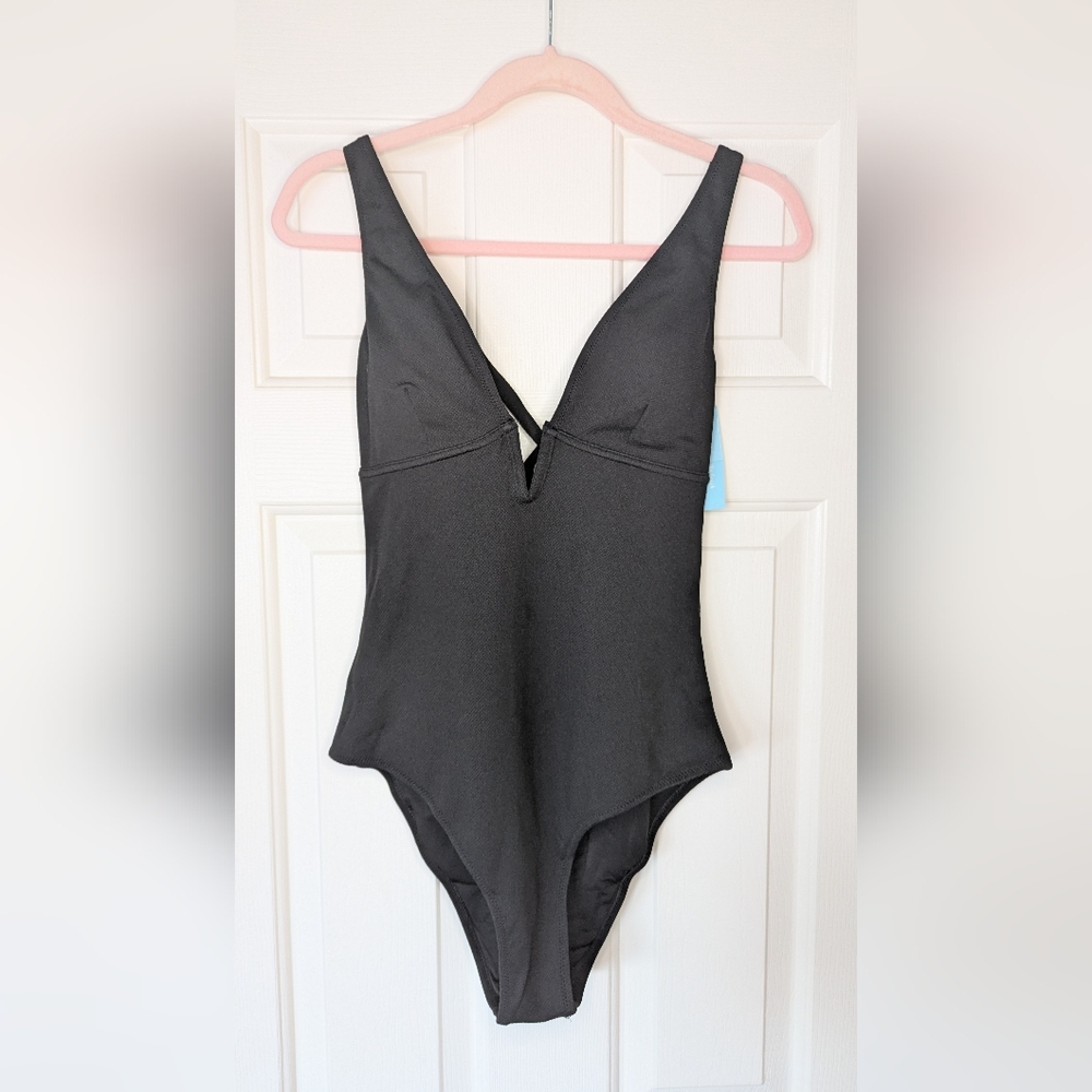 NWT Women's One Piece Black Bathing Swim Suit | Size Medium